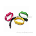 best sale good quality candy color usb silicone wristband